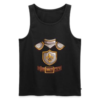 Costume Chevalier Cadeau Enfants Knigth Templer Carnival - Débardeur bio Premium Homme - noir - Devant - AI Model Male 178 light (178cm)