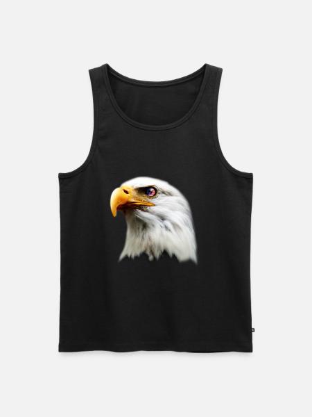 Usa Adler Patriot Flagge Geschenk - Männer Premium Bio Tank Top - Schwarz