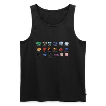 Geology Geology Minerals Gift Stones - Men's Premium Organic Tank Top - black - Front - AI Model Male 178 light (178cm)