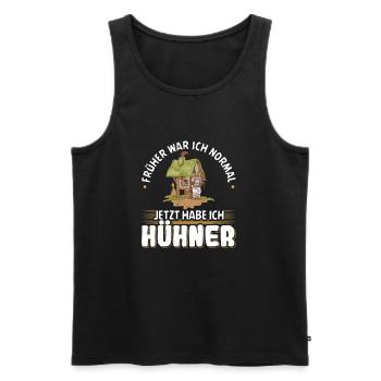 Lustig Hühner Geschenke Landwirt Bauer Spruch - Männer Premium Bio Tank Top - Schwarz - Vorne - AI Model Male 178 light (178cm)