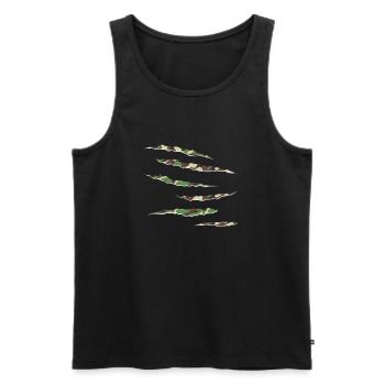 Tarnfarben Militär Outfit Camouflage - Männer Premium Bio Tank Top - Schwarz - Vorne - AI Model Male 178 light (178cm)