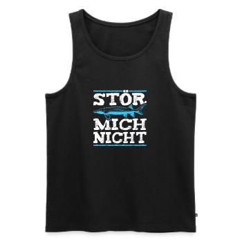 Stör Mich Nicht Lustiges Angler - Männer Premium Bio Tank Top - Schwarz - Vorne - Michal (187cm)