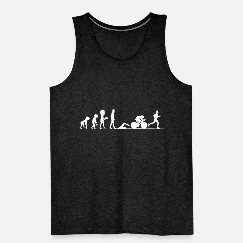 Triathlon Evolution Triathlete Cyclist Gift Men's Premium Organic Tank Top