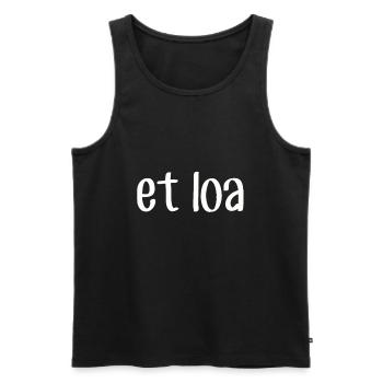 ET LOA - Siegerländer Wittgensteiner Platt Siegen - Männer Premium Bio Tank Top - Schwarz - Vorne - AI Model Male 178 light (178cm)