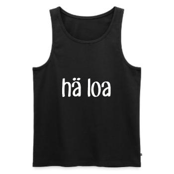 HÄ LOA - Siegerländer Wittgensteiner Platt Siegen - Männer Premium Bio Tank Top - Schwarz - Vorne - AI Model Male 178 light (178cm)