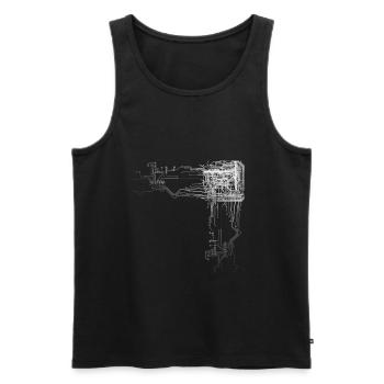 Programmierer CPU Nerd Computerprogrammierer - Männer Premium Bio Tank Top - Schwarz - Vorne - AI Model Male 178 light (178cm)