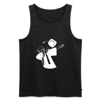 Dabbing doctorat chapeau baccalauréat graduation - Débardeur bio Premium Homme - noir - Devant - Michal (187cm)