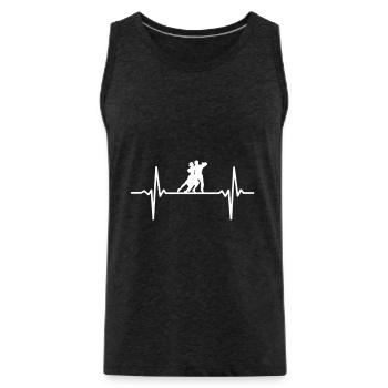 Herzschlag Tanzen Tanzpaar - Männer Premium Bio Tank Top - Anthrazit - Vorne - Alexander (188cm)