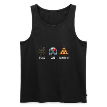 Radiologie Peace Love Radiology - Men's Premium Organic Tank Top - black - Front - AI Model Male 178 light (178cm)