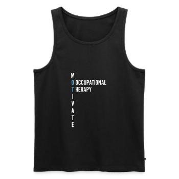 Ergotherapeut Beruflicher Therapeut - Ergotherapie - Männer Premium Bio Tank Top - Schwarz - Vorne - Michal (187cm)