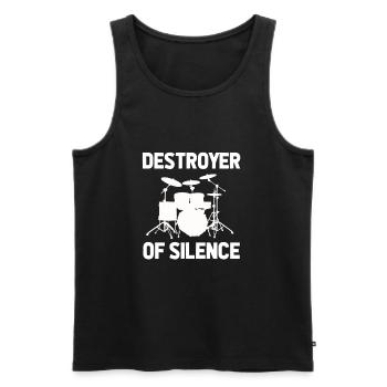 Drummer Drummer - Funny Drums Saying - Men's Premium Organic Tank Top - black - Front - AI Model Male 178 light (178cm)