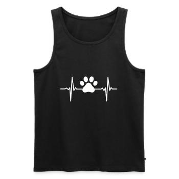 Battements de chien Patte de chien Chien Amour du chien - Débardeur bio Premium Homme - noir - Devant - AI Model Male 178 light (178cm)