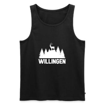Willingen - Männer Premium Bio Tank Top - Schwarz - Vorne - Michal (187cm)