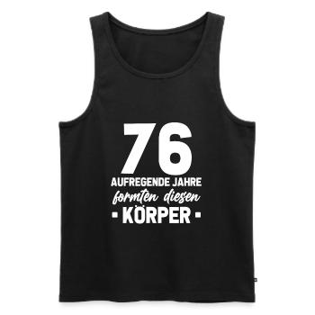 76. Geburtstag Geschenkidee 76 Jahre Alt Geschenk - Männer Premium Bio Tank Top - Schwarz - Vorne - AI Model Male 178 light (178cm)