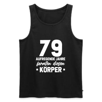 79. Geburtstag Geschenkidee 79 Jahre Alt Geschenk - Männer Premium Bio Tank Top - Schwarz - Vorne - AI Model Male 178 light (178cm)