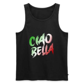 Sardinien Sardegna Italien Urlaub Geschenk - Männer Premium Bio Tank Top - Schwarz - Vorne - Michal (187cm)