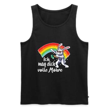 Ostern Lustig Familie Osterhase Kinder - Männer Premium Bio Tank Top - Schwarz - Vorne - Michal (187cm)