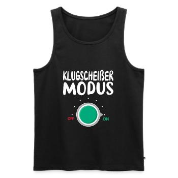 Besserwisser Klugscheißer Herren Damen - Männer Premium Bio Tank Top - Schwarz - Vorne - Michal (187cm)