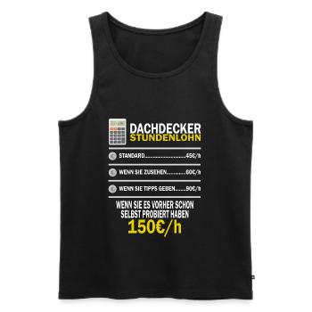 Dachdecker Handwerker Meister Dachdeckermeister - Männer Premium Bio Tank Top - Schwarz - Vorne - Michal (187cm)
