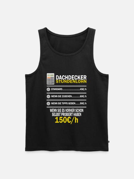 Dachdecker Handwerker Meister Dachdeckermeister - Männer Premium Bio Tank Top - Schwarz