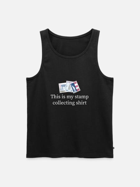 Philatelist Stamp Collection Stamp Collector - Men's Premium Organic Tank Top - black