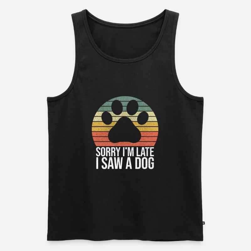 Lustiger Hunde Spruch - Hunde Geschenk - Männer Premium Bio Tank Top - Schwarz