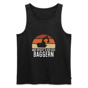 Mir Reichts Ich Geh Baggern - Baggerfahrer Bagger - Männer Premium Bio Tank Top - Schwarz - Vorne - Michal (187cm)