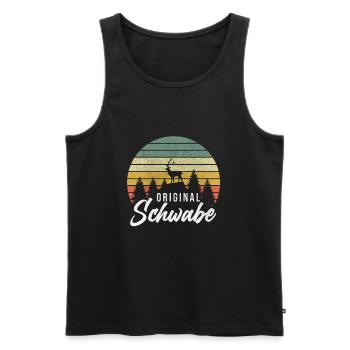 Schwaben Schwabe Schwabenland Geschenk - Männer Premium Bio Tank Top - Schwarz - Vorne - AI Model Male 178 light (178cm)
