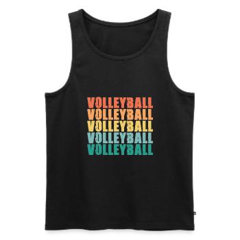 Retro Volleyballer Volleyball Set Volleyball Team - Männer Premium Bio Tank Top - Schwarz - Vorne - Michal (187cm)