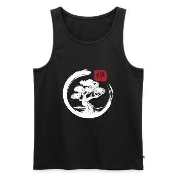 Bonsai Tree Japanese Art - Men's Premium Organic Tank Top - black - Front - AI Model Male 178 light (178cm)