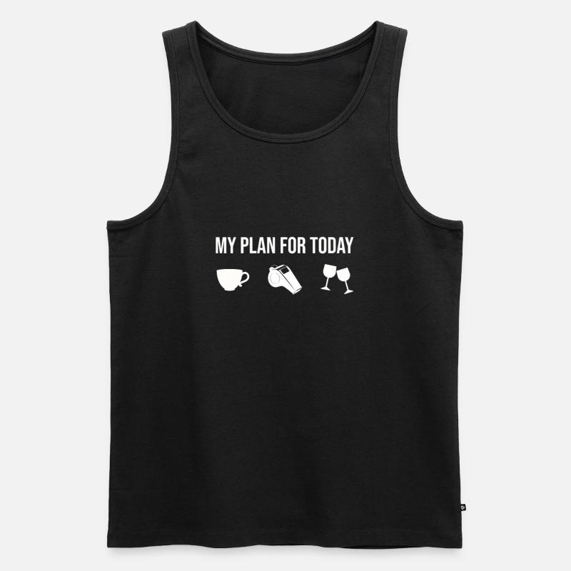 Schiedsrichter Spruch Schiri Referee - Männer Premium Bio Tank Top - Schwarz