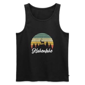 Hohenlohe Urlaub Heimat -Geschenk - Männer Premium Bio Tank Top - Schwarz - Vorne - Michal (187cm)