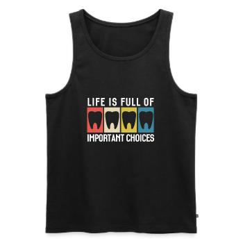 Dentist Dental Assistant Dental Dental ZMFA Saying - Men's Premium Organic Tank Top - black - Front - AI Model Male 178 light (178cm)