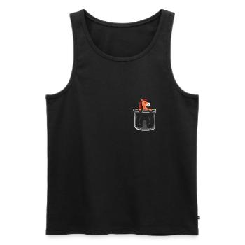 Horse In Breast Bag Horse Rider - Men's Premium Organic Tank Top - black - Front - Michal (187cm)