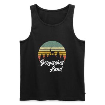 Bergisches Land Heimat Geschenk Wandern Urlaub - Männer Premium Bio Tank Top - Schwarz - Vorne - Michal (187cm)