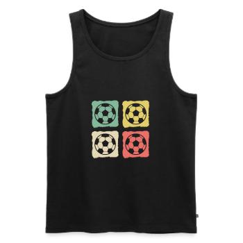 Soccer Retro Football - Men's Premium Organic Tank Top - black - Front - Michal (187cm)