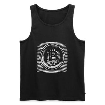 Bitcoin Logo Trader Crypto BTC - Männer Premium Bio Tank Top - Schwarz - Vorne - AI Model Male 178 light (178cm)
