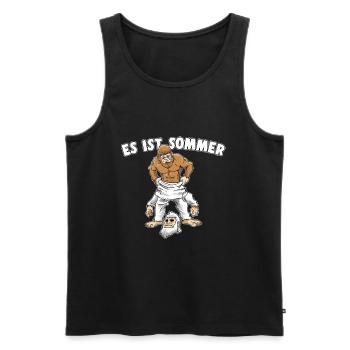 Es Ist Sommer Bigfoot Yeti Party Sasquatch - Männer Premium Bio Tank Top - Schwarz - Vorne - Michal (187cm)