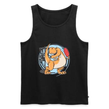 T-Rex Dino Disc Golf Frisbee Golf - Männer Premium Bio Tank Top - Schwarz - Vorne - Michal (187cm)