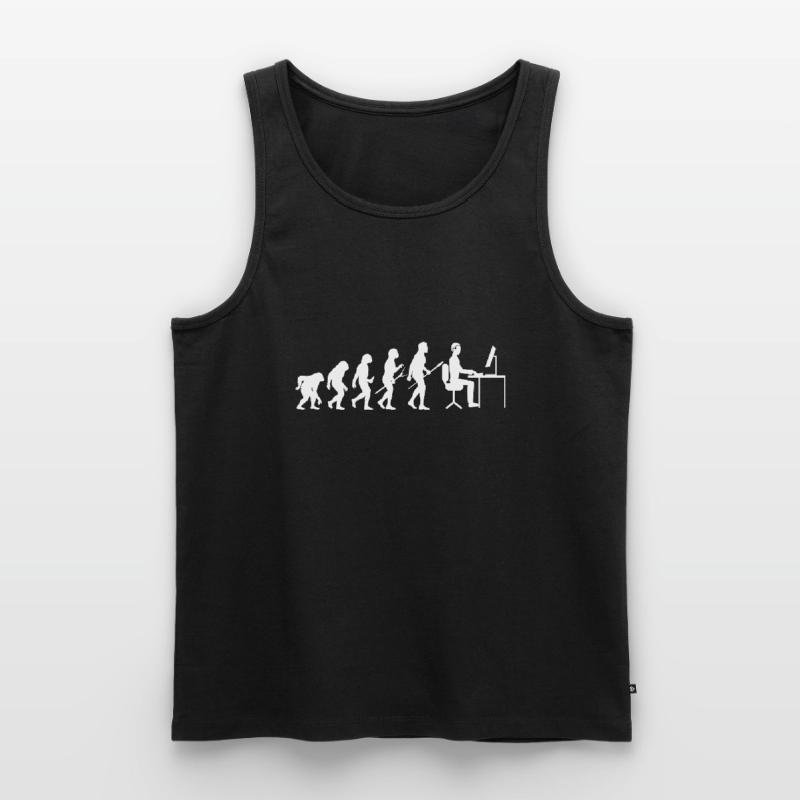 Evolution Computer Geschenk Laptop PC Männer Premium Bio Tank Top