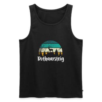 Rothaarsteig Rothaargebirge Wandern Heimat - Männer Premium Bio Tank Top - Schwarz - Vorne - Michal (187cm)