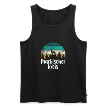 MK Märkischer Kreis - Männer Premium Bio Tank Top - Schwarz - Vorne - Michal (187cm)