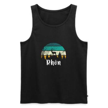 Rhön Franken Heimat - Männer Premium Bio Tank Top - Schwarz - Vorne - AI Model Male 178 light (178cm)
