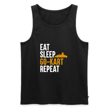 Kart karting karting Eat Sleep Kart - Débardeur bio Premium Homme - noir - Devant - Michal (187cm)