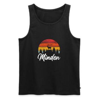 Minden - Männer Premium Bio Tank Top - Schwarz - Vorne - AI Model Male 178 light (178cm)