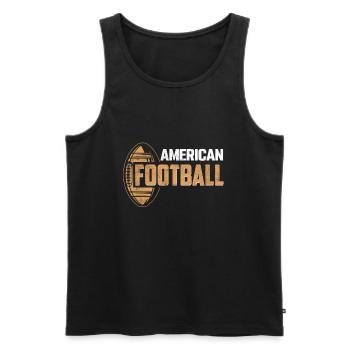 Football américain - Débardeur bio Premium Homme - noir - Devant - AI Model Male 178 light (178cm)