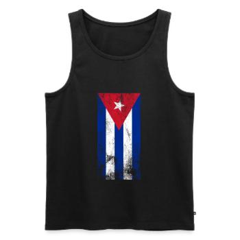 Cuba Flag Cuba Flag liberates Cuba Cuban - Men's Premium Organic Tank Top - black - Front - Michal (187cm)