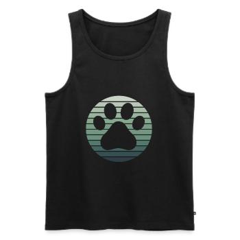 Hundepfote Herz Hundeliebhaber Hundeliebe Dog - Männer Premium Bio Tank Top - Schwarz - Vorne - Michal (187cm)
