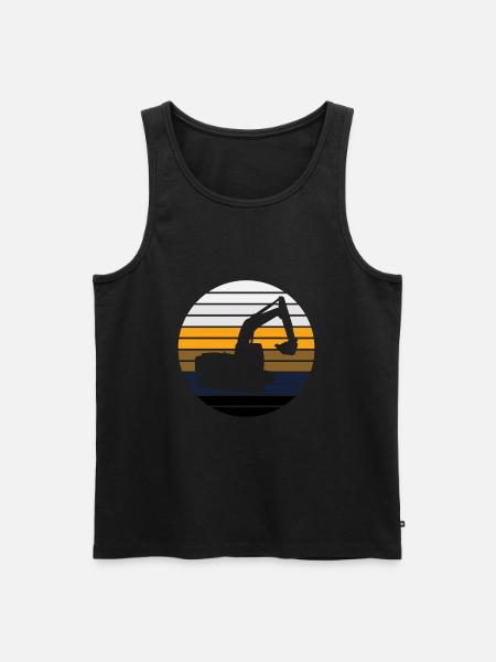 Baggerfahrer Baggern Baggerfahren Bagger - Männer Premium Bio Tank Top - Schwarz