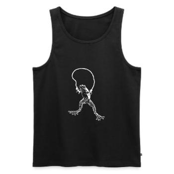 Frosch Hüpfen Springen Retro Tier Kröte Geschenk - Männer Premium Bio Tank Top - Schwarz - Vorne - AI Model Male 178 light (178cm)